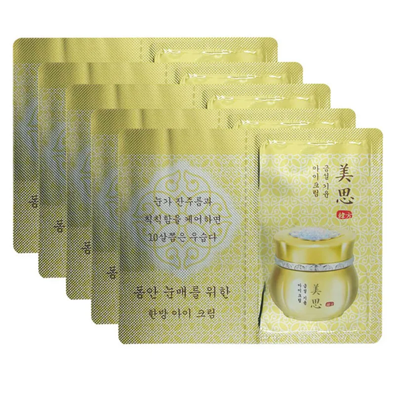 MISSHA Misa Gold Snow Gumsul Giyun крем для век Образцы 10 шт./лот против морщин отечности темный