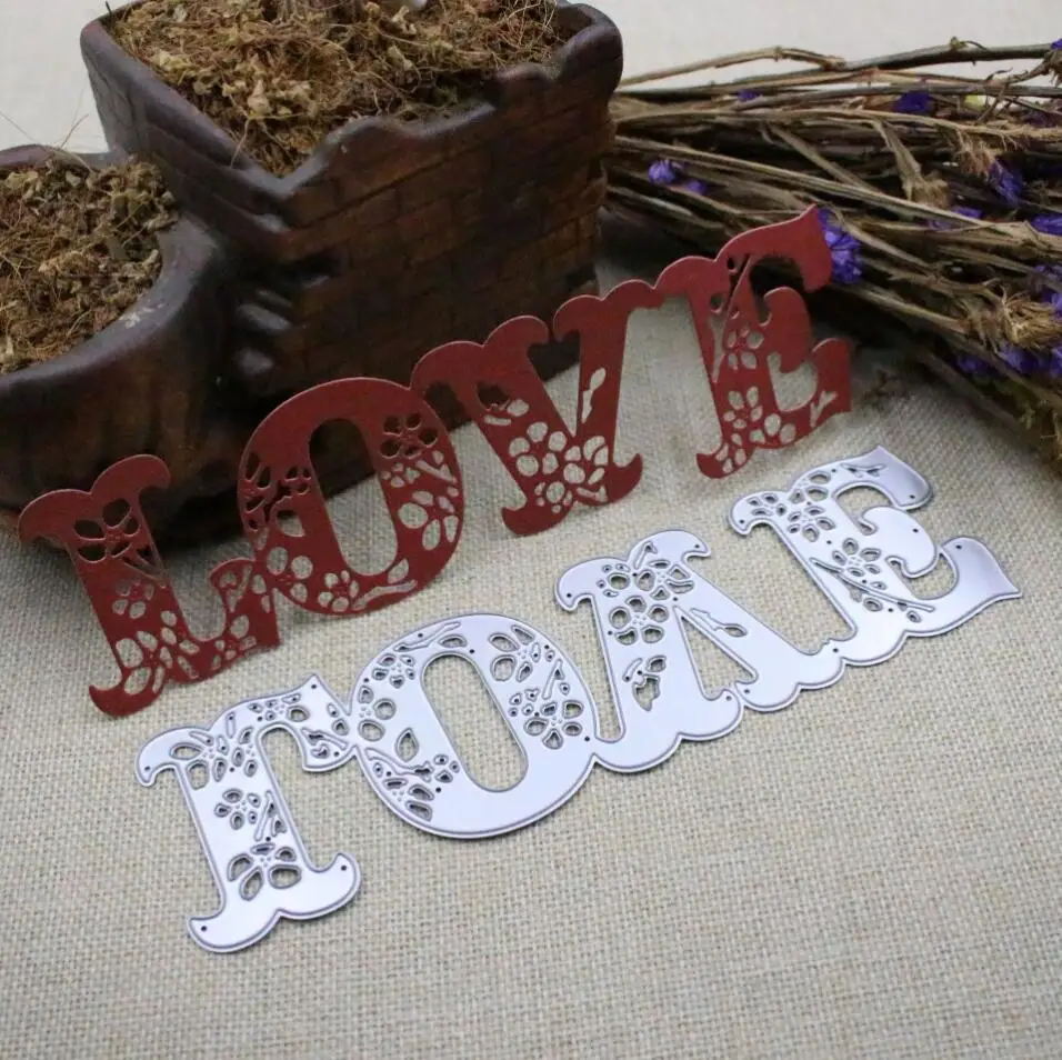 Love Letter Metal DIY Cutting Dies Stencil Embossing For Scrapbooking Album Paper Baby Shower Party Card Crafts M367 | Дом и сад