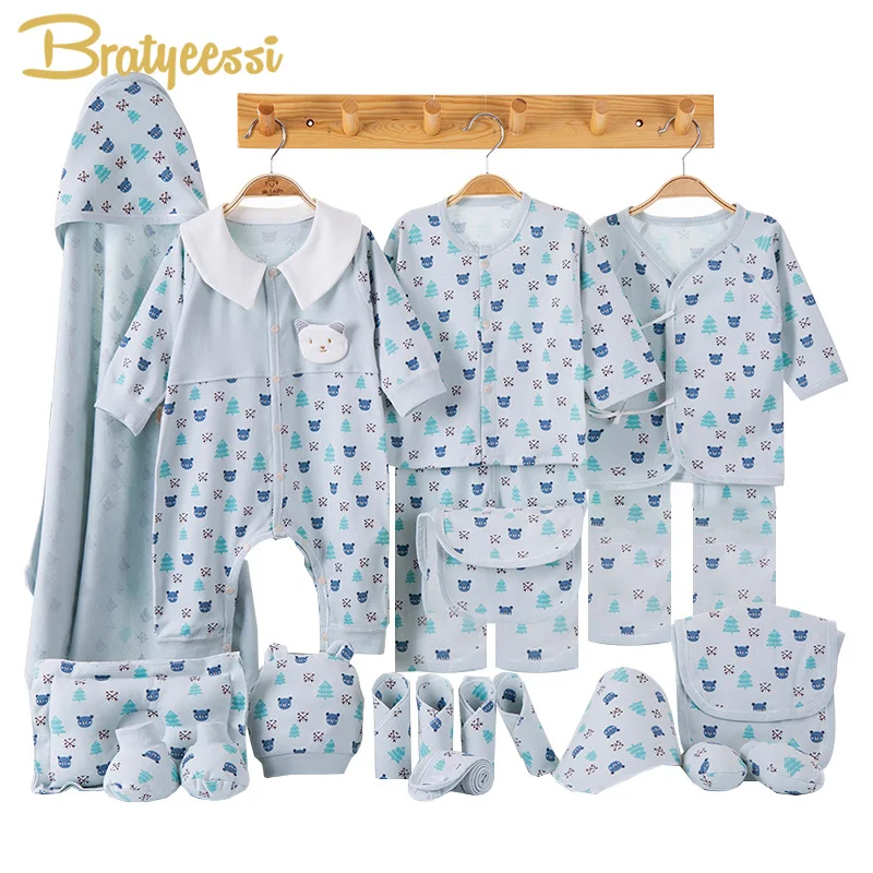 Cartoon Newborn Clothes Baby Gift Set Cotton New Born Girl Boy Infant Clothing Outfit No Box | Детская одежда и обувь