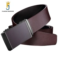fajarina unique design double side use cowskin genuine leather simple smooth automatic belts men belts mens 3 5cm width zdfj170