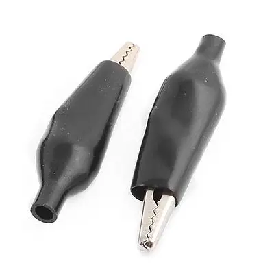 100 шт. пластиковые изолированные зажимы Аллигаторы длиной 45 мм|metal black|metal connectormetal