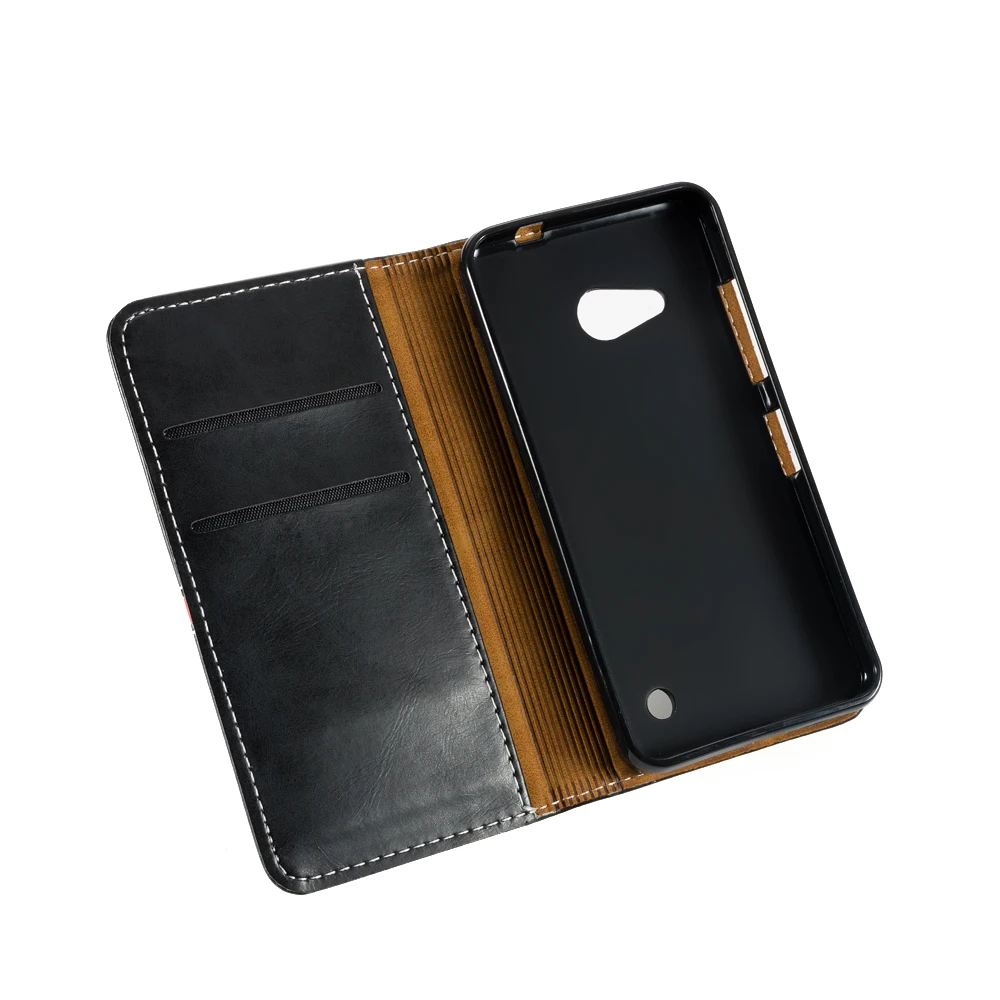 Кожаный чехол-книжка для Nokia Lumia 550, чехол-книжка для Nokia Lumia 640, деловой чехол-кошелек, Мягкая силиконовая задняя крышка из ТПУ