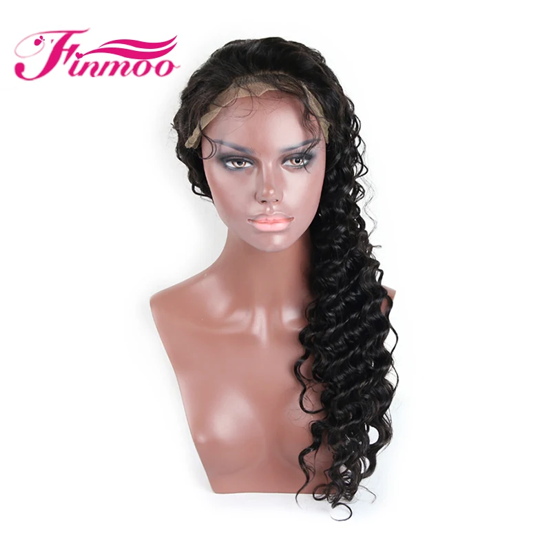 Глубокая волна Синтетические волосы на кружеве натуральные парики