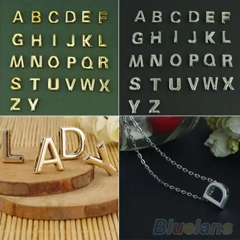 Модная женская самодельная буква имя инициалы из металлического сплава цепочка