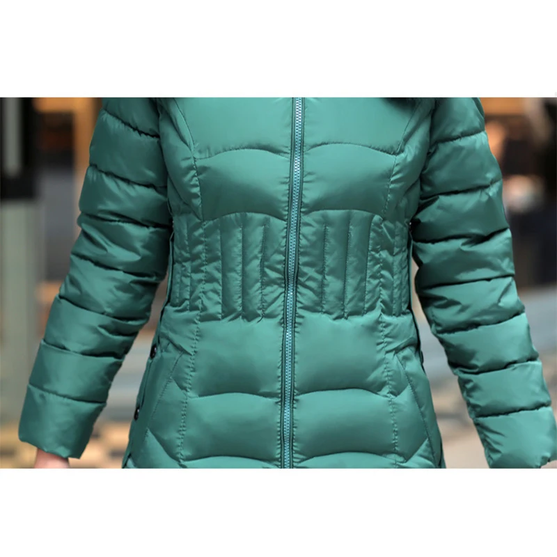 Женская зимняя куртка с воротником из искусственного меха енота размеры до 4XL