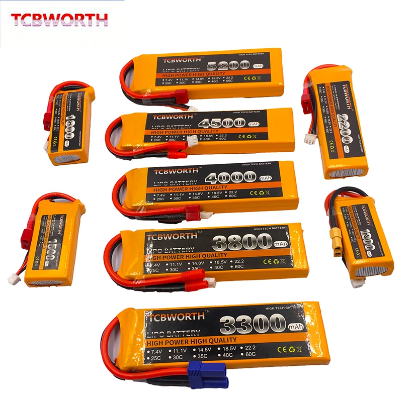 3S RC LiPo Батарея 11 1 V 1300 1500 1800 2200 2600 3000 3500 4200 6000 мА/ч 25C 35C 60C для радиоуправляемый