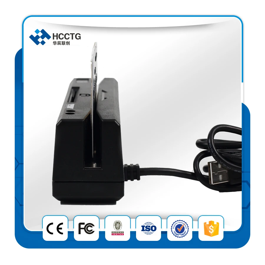 

4 in one ISO14443 Magnetic Stripe Reader IC Card Reader 13.56 MHz RFID Card PSAM Combo Reader HCC110