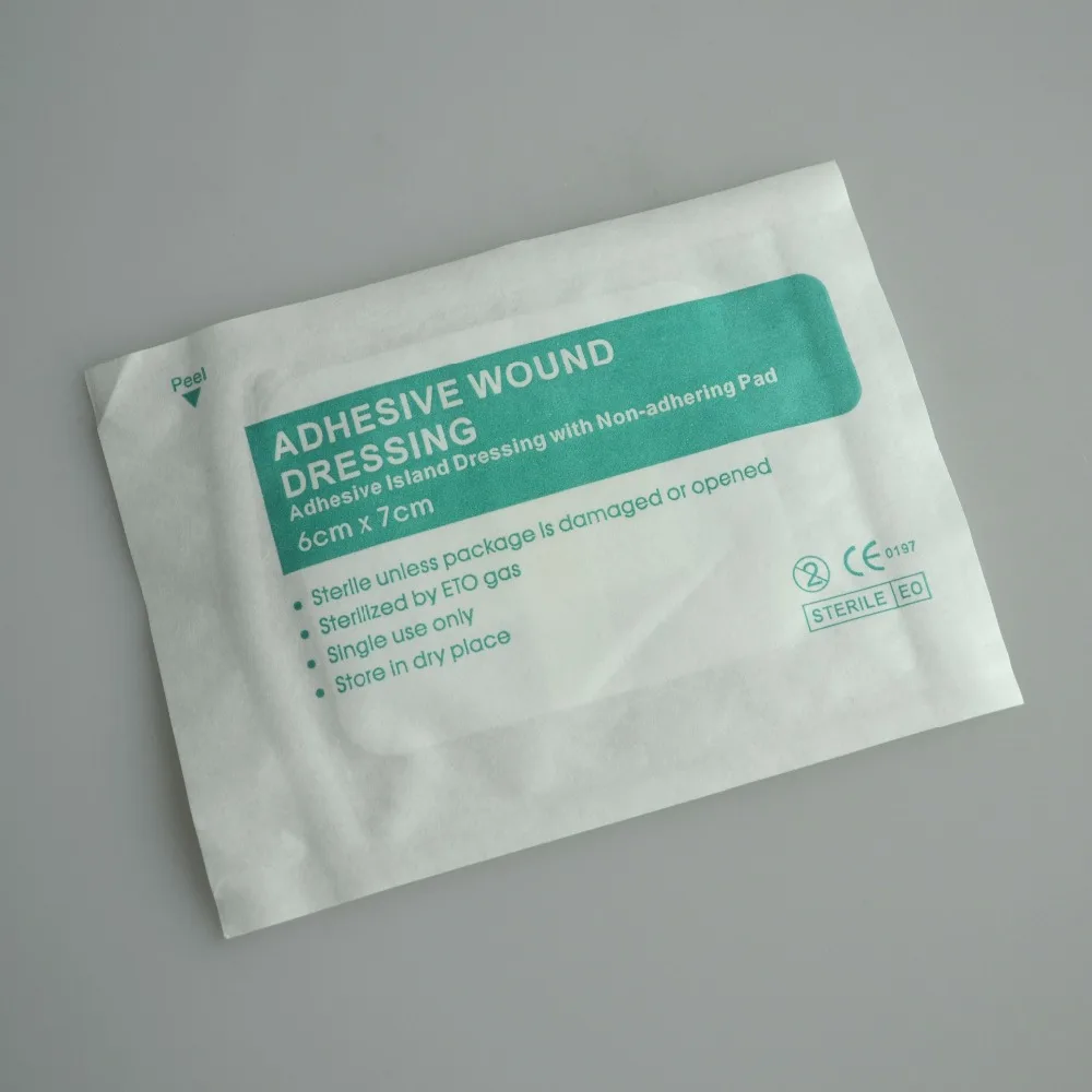 5 шт. Нетканая марлевая повязка клейкая для ран медицинская стерилизация
