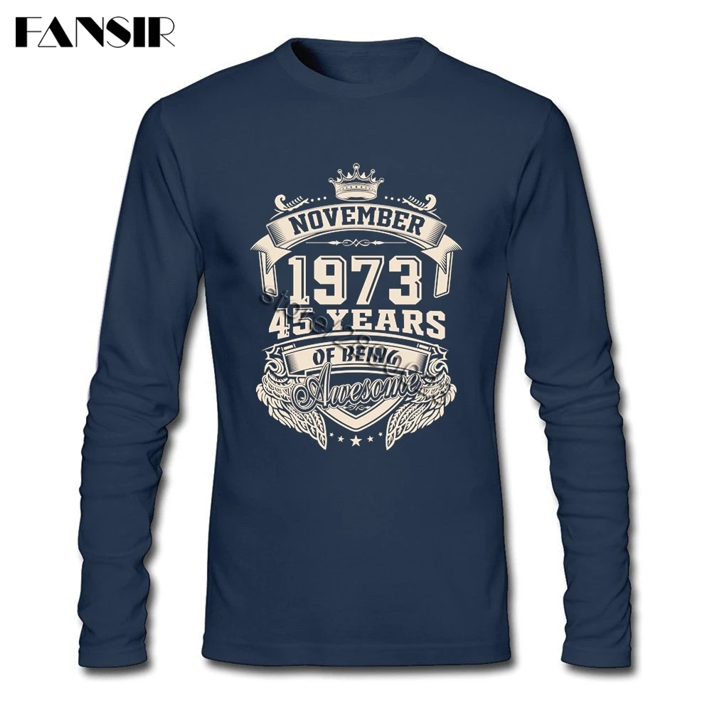 Родившиеся в ноябре 1973 45 лет удивительные футболка Для мужчин обычной футболки