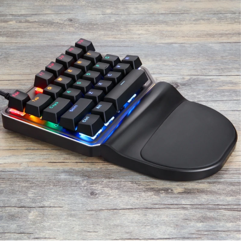 Motospeed K27 USB Проводная Механическая Одноручная клавиатура с синей подсветкой