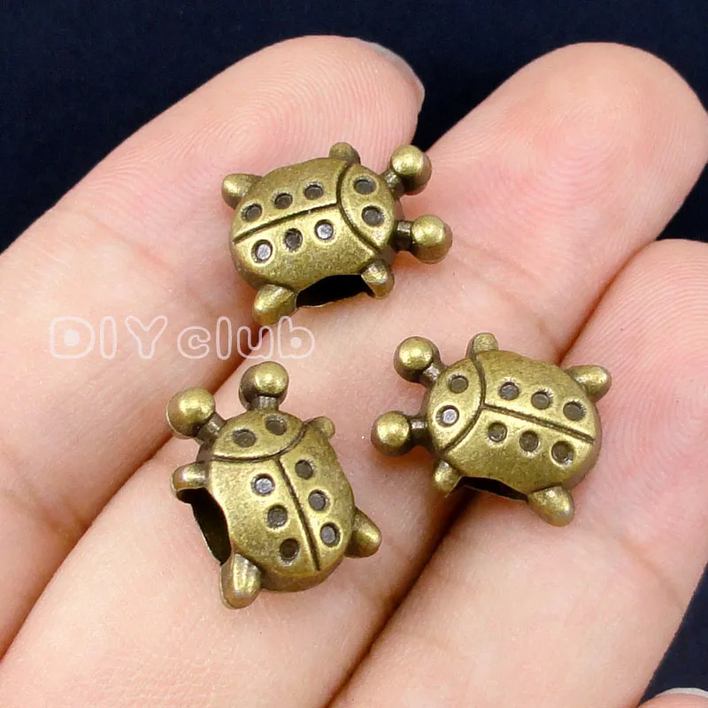 

40pcs-античная бронза бусины «божья коровка» 14x11x8mm