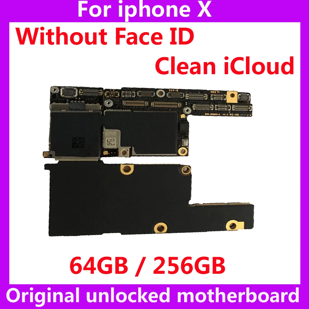 Материнская плата без Face ID для iphone X 64 ГБ 256 100% оригинальная системная IOS с чипами