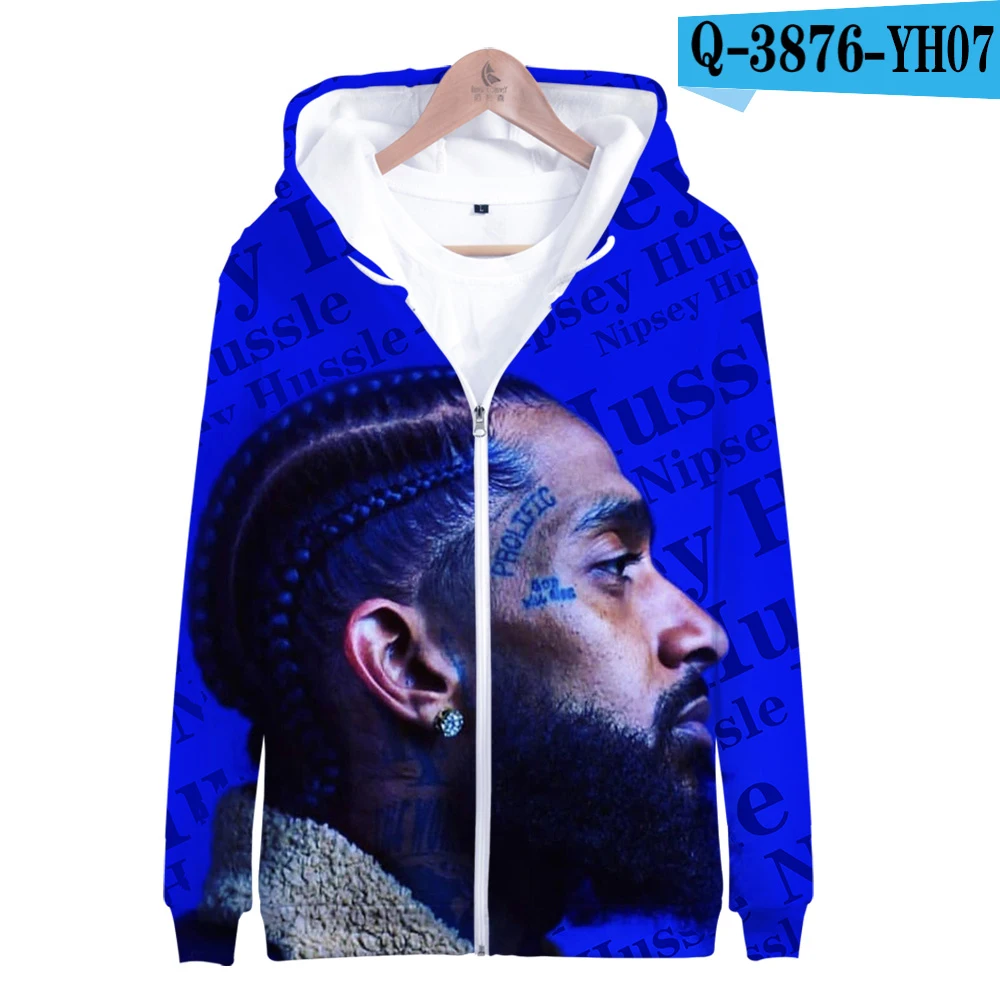 F nipsey hussle толстовка на молнии повседневные толстовки Новая модная крутая уличная осенняя и зимняя одежда толстовка - Цвет: F