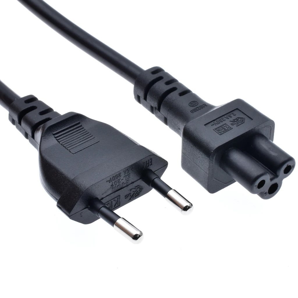 Шнур питания с евровилкой, штекер Schuko CEE7/16 к IEC 320 C5 Micky кабель питания для ноутбука, короткий VDE адаптор питания со шнуром