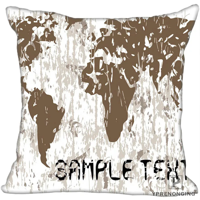 Square Pillowcase Наволочка на заказ с изображением карты мира, квадратный чехол на заказ, Наволочка на молнии, чехол 35X35,40x40,45x45 см(с одной стороны) 180522-02-10 - Цвет: Square Pillowcase