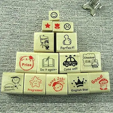 15 шт./компл. новые англоговорители комментарии деревянный набор штампов/DIY deco