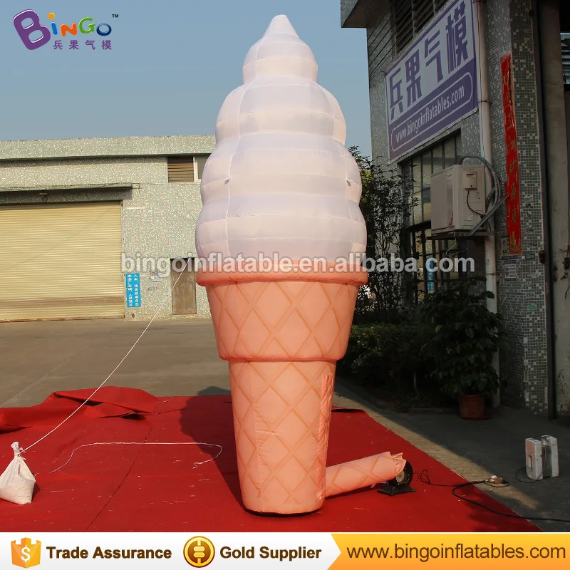Высота 3 м надувная модель мороженого с воздуходувкой для рекламы портативная