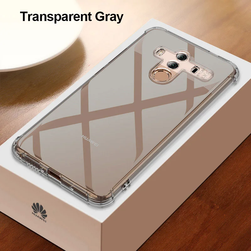 Transparent Gray MSVII силиконовый чехол s для huawei mate 20 Pro, чехол, прозрачный чехол, чехол для huawei mate 10 Pro, мягкий чехол, экологичный TPU - Цвет: Transparent Gray