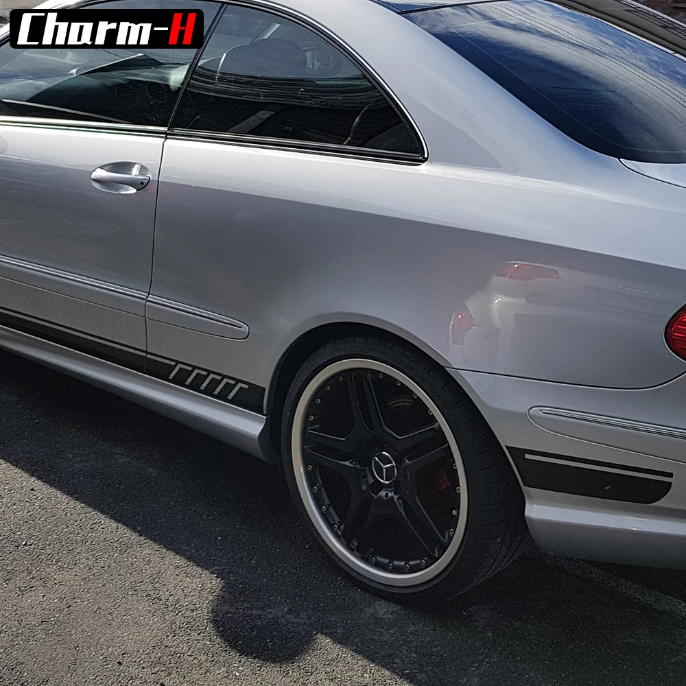 2 шт. глянцевые/матовые/5D черные AMG Edition C63 507 наклейки в полоску для Mercedes Benz C Class