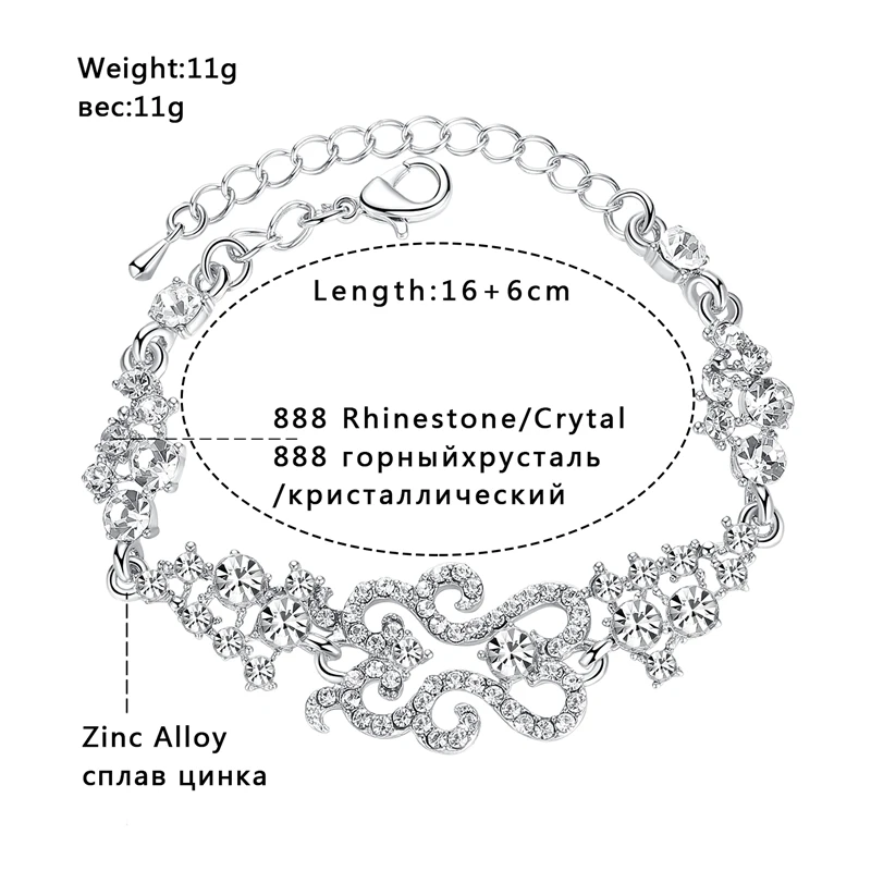 Mecresh потрясающий дизайн свадебные браслеты для женщин серебряный цвет