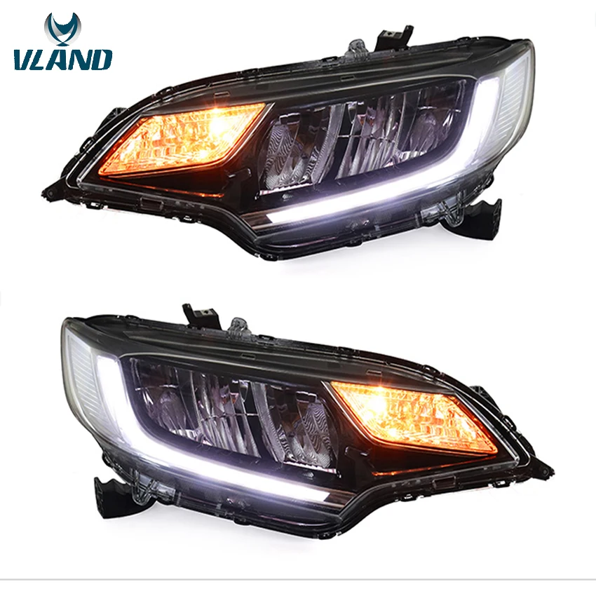 Vland factory GK5 RS передняя фара для фары модели Подходит 2014 2017 2018 JAZZ Head lamp DRL + Full LED