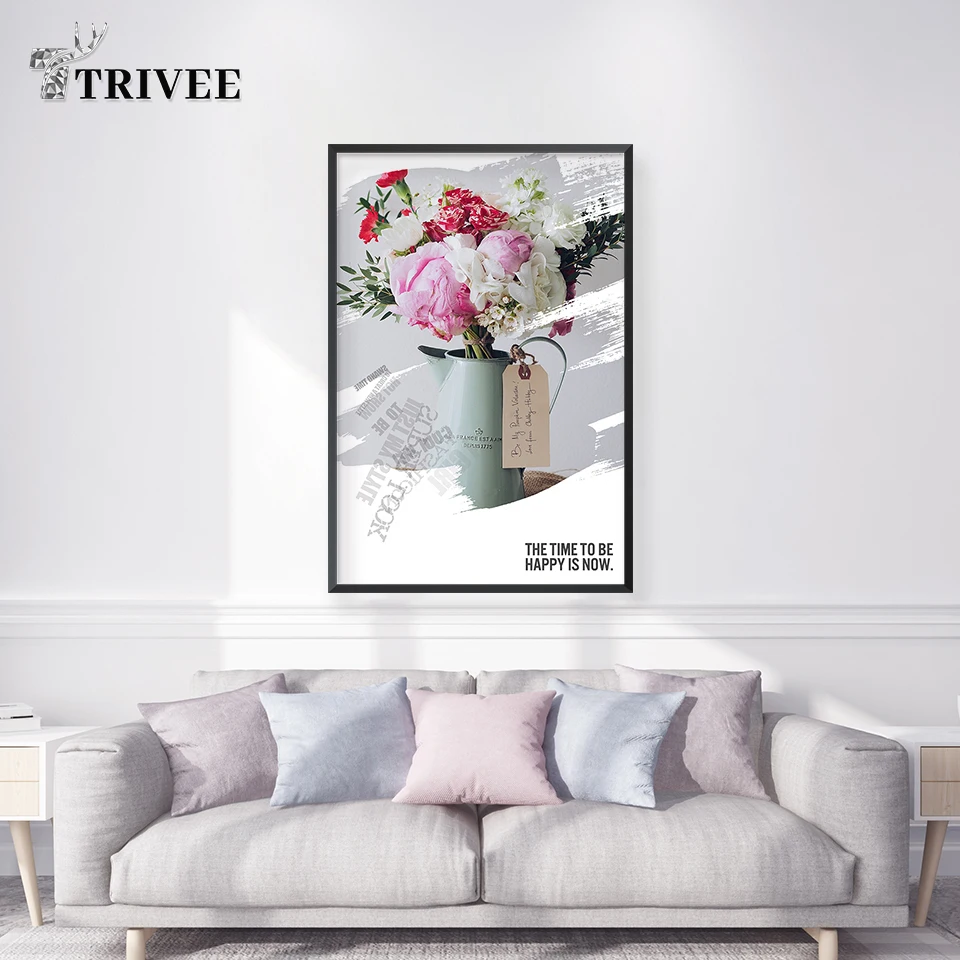 Wonderful Moment Flowers Wall Canvas Art Posters And Prints Multicolored Floral Picture For Living Room Wedding Decor | Дом и сад