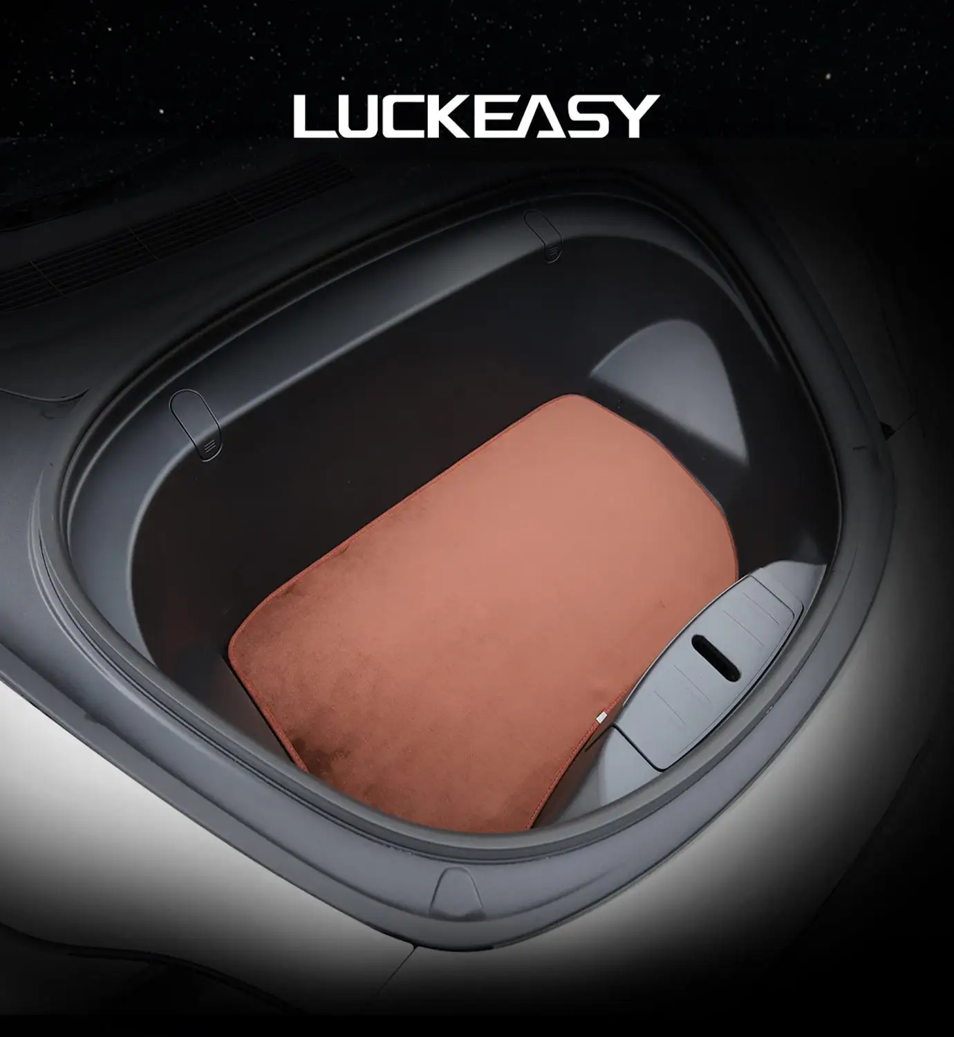 LUCKEASY Передняя Коробка для хранения коврик для Tesla модель 3- специальный Противоскользящий против вибрации модификация автомобиля
