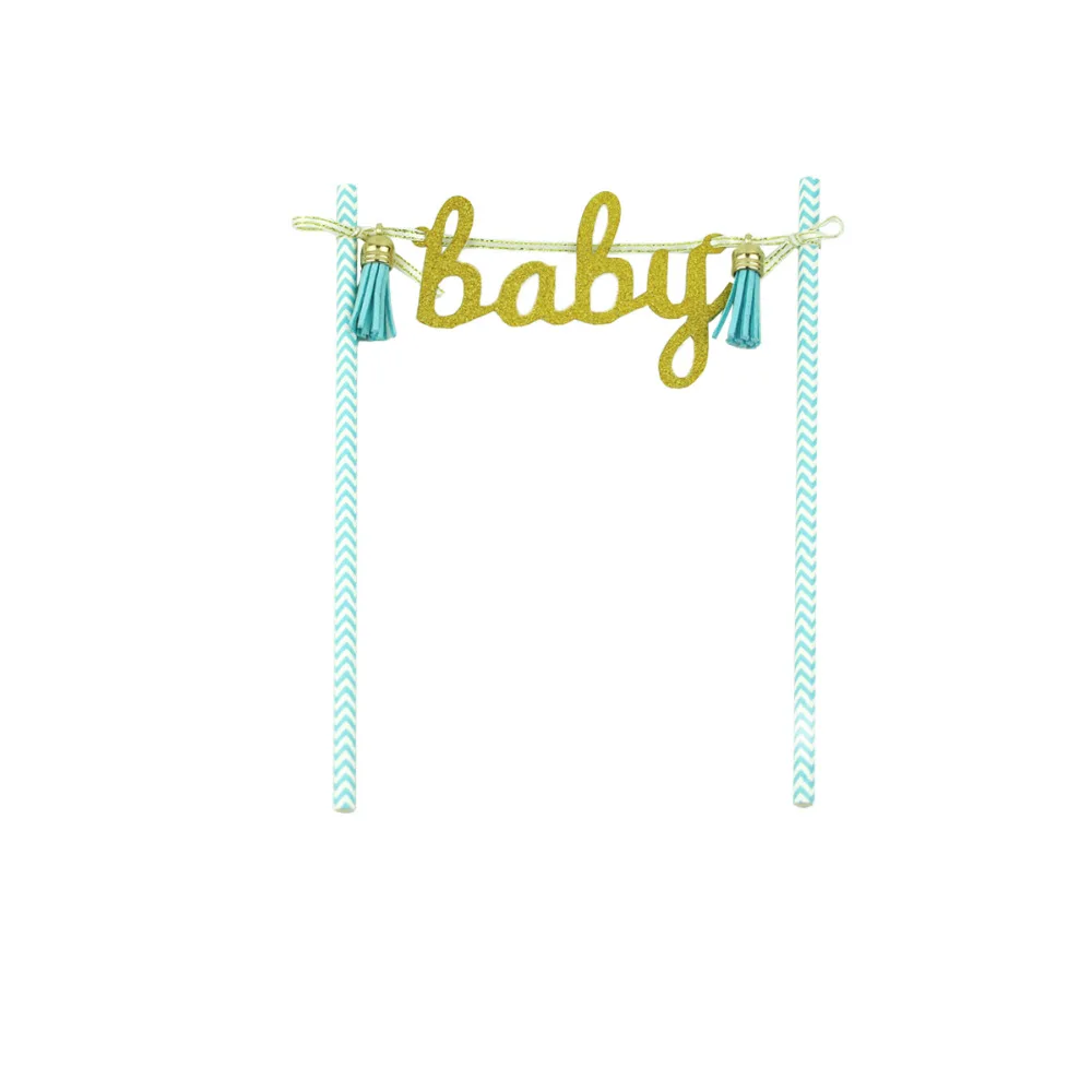 LAPHIL Oh Baby Shower украшение для торта ярко-голубой розовый мальчиков и девочек