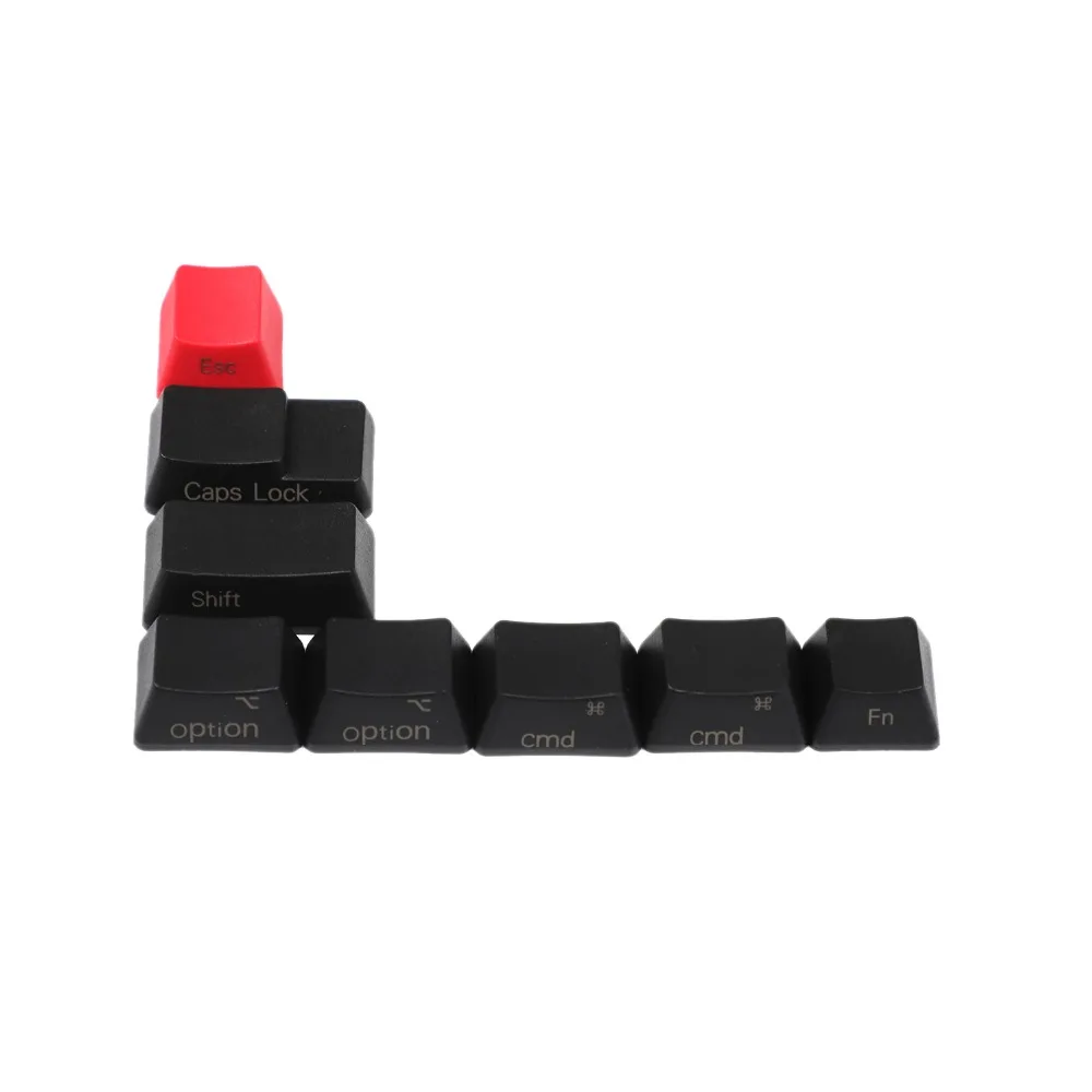 Толстая клавиатура YMDK с 8 кнопками, черная, красная клавиатура Mac Keycap OEM профиль для MX механическая клавиатура Dolch Keyset, черная, красная Смешанн... (art.: 7abec82a5) - 7abec82a5