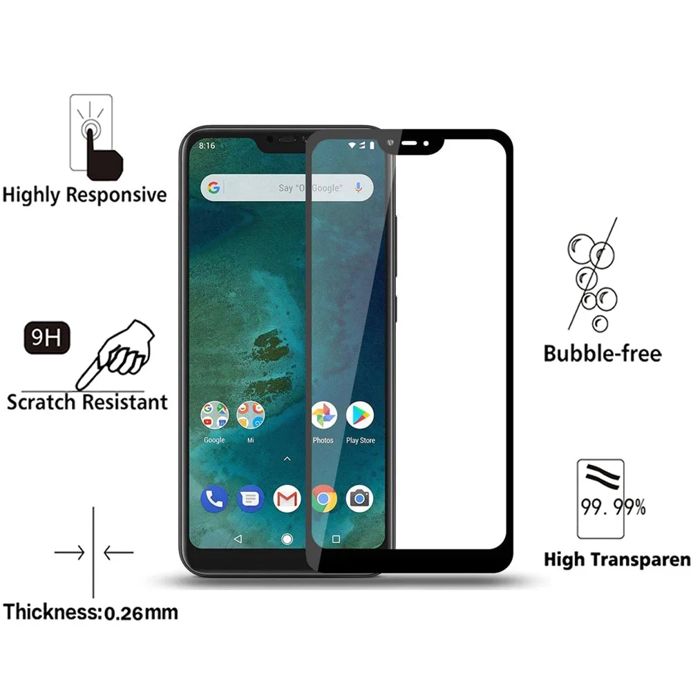 Закаленное стекло mi A2 Lite для Xiaomi A1 6x 5x защитное Xiomi A 1 2 2a A2lite 6 X pro Защитная пленка