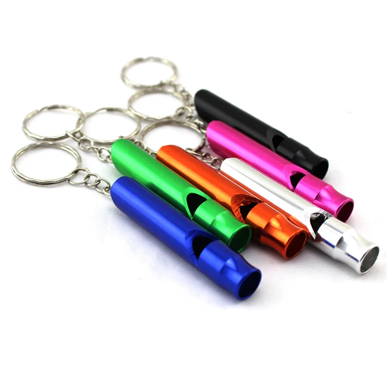 1 шт. большой алюминиевый сплав жизни брелок-свисток обучение свисток Открытый