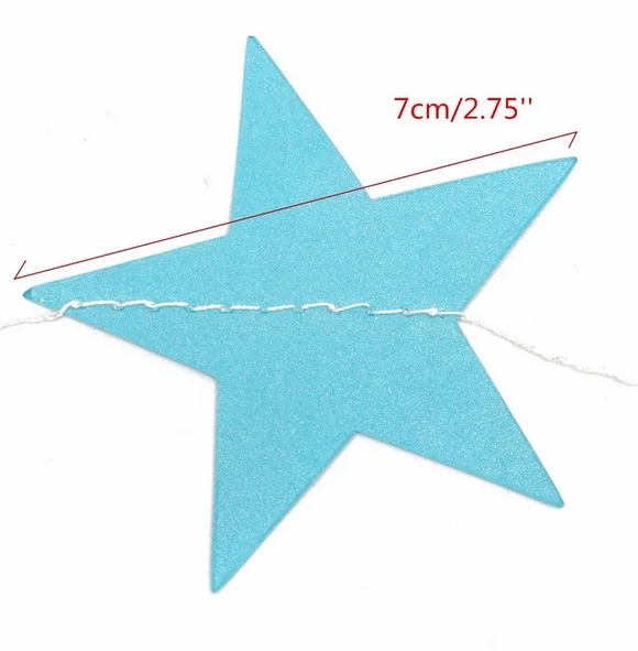 Wall Hanging Paper Star Garlands Long Birthday String Chain Wedding Party Banner Handmade Children Room Home Decor | Дом и сад