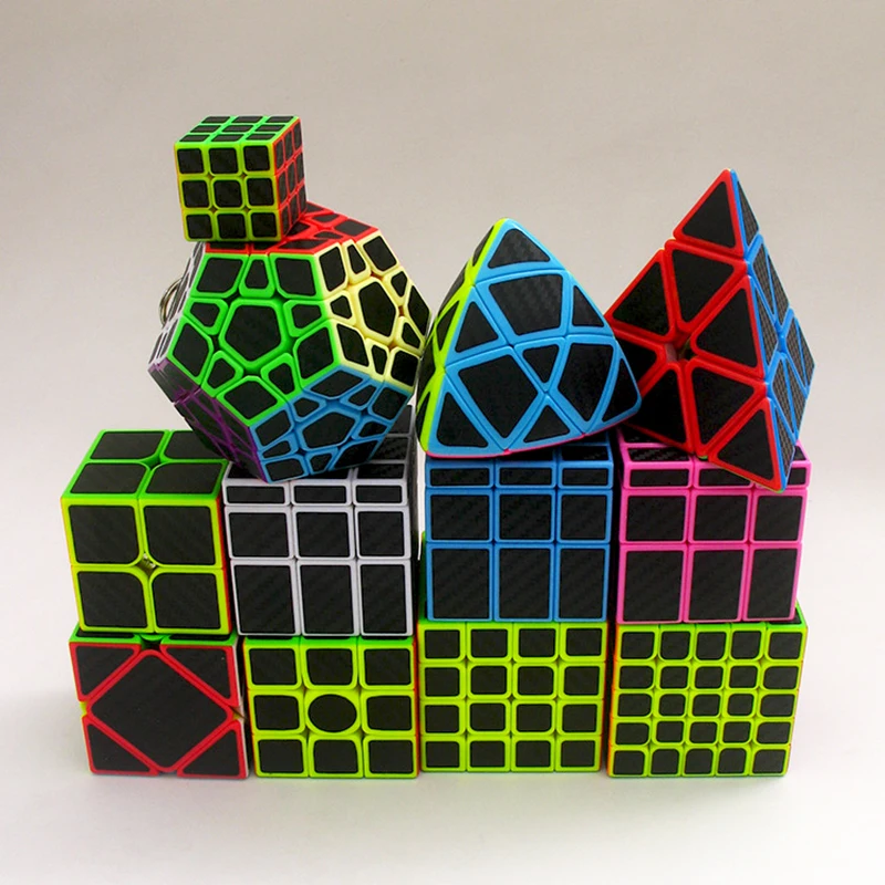 ZCUBE 14 вариантов углеродного волокна Скорость наклейка &quotКубики&quot Magic Cube Cubo Magico