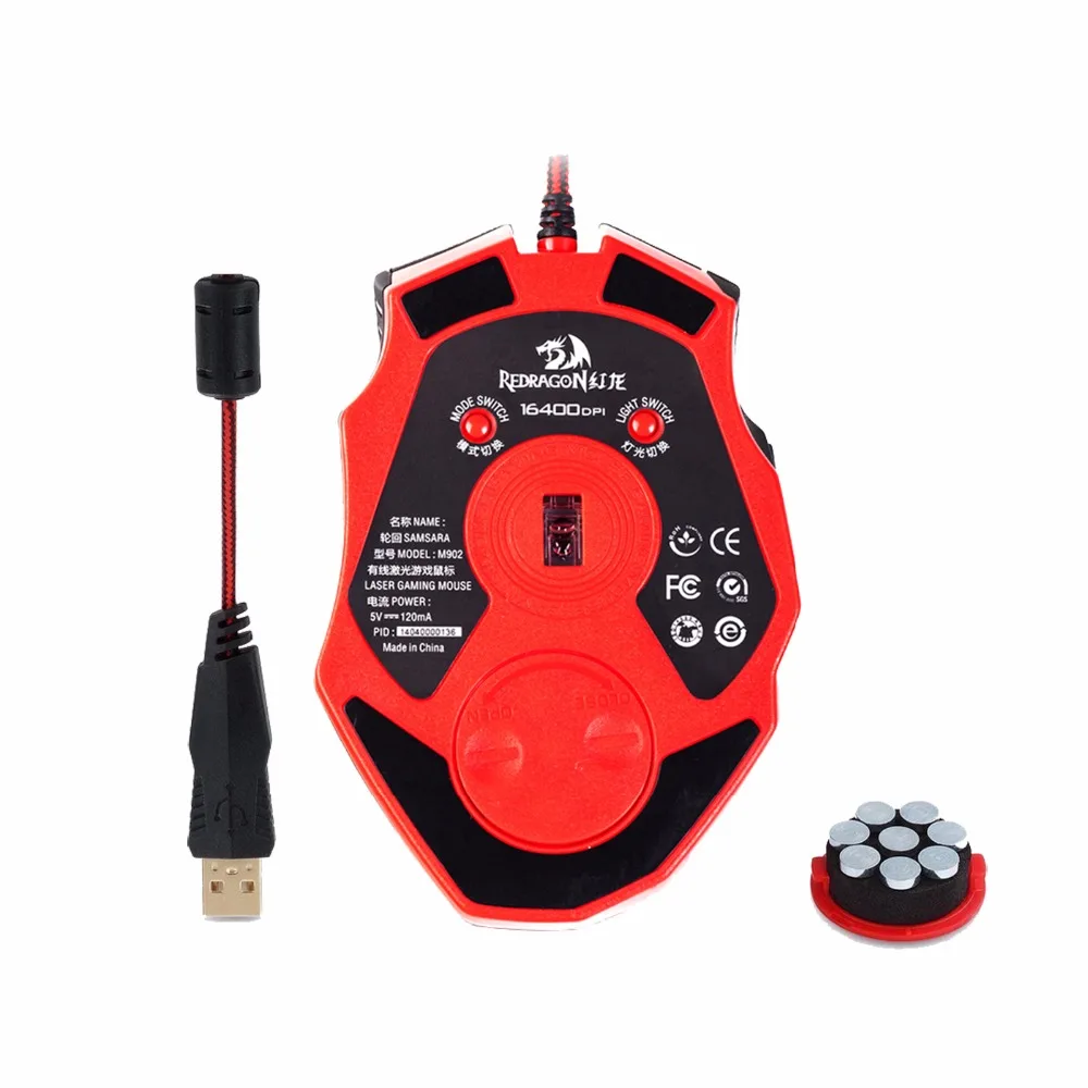 Игровая программируемая мышь Redragon M902 высокоточная RGB подсветка набор для