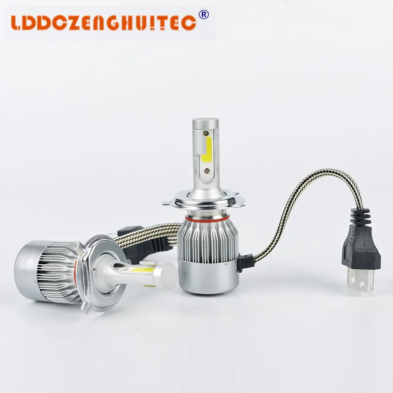 LDDCZENGHUITEC все в одном C6 Автомобильный светодиодный фар H1 H3 H7 H11 H4 H13 9005 9006 880 72 Вт 7600lm