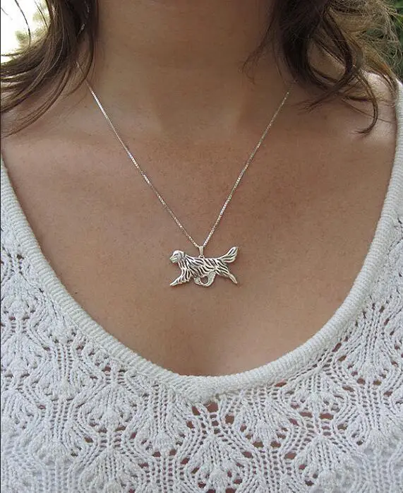 Оптовая торговля Ручной Работы Бохо шикарное Золотое ретривер движение ожерелье