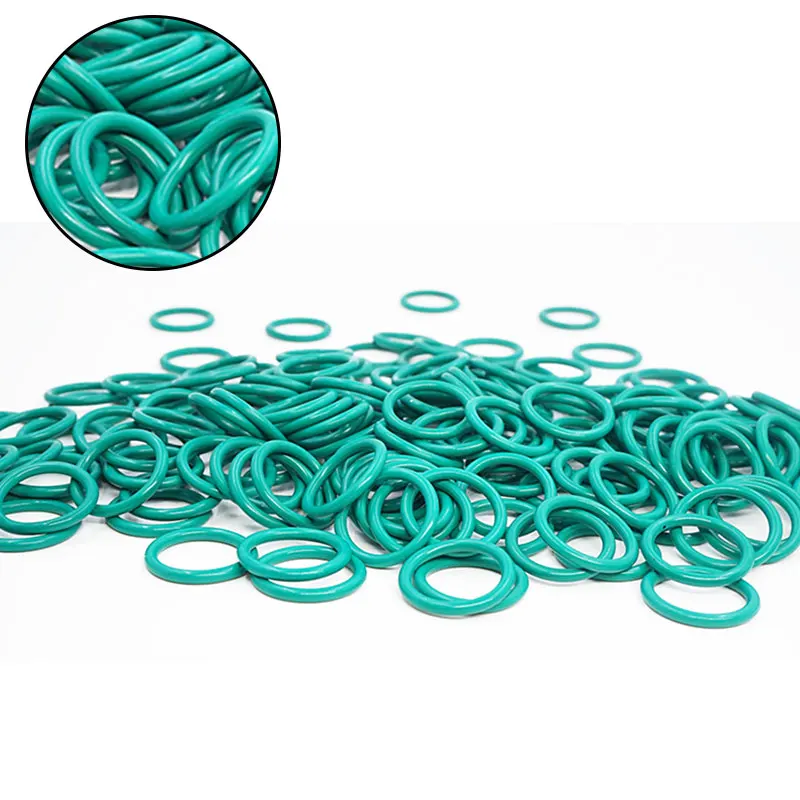 5 шт./лот фторрезиновое кольцо зеленое уплотнительное FKM OD31/32/33/34/35/36/37/38/39/40*2 мм