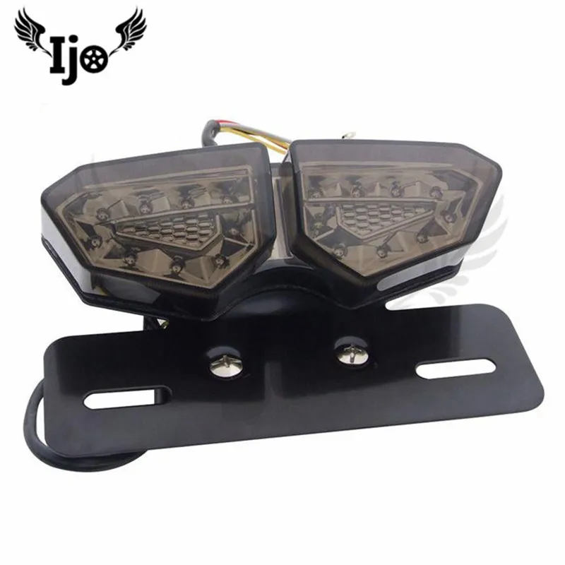 Круиз clignotant moto для harley davidsion softail sportster honda shadow goldwing nmax moto rcycle аксессуары тормозной задний фонарь - Цвет: Черный