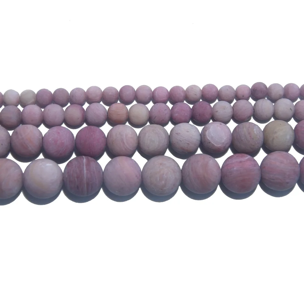 

Dull Polish Natural Stone Pink Rhodochrosite Round Beads 4 6 8 10 MM Pick Size For Jewelry Making DIY Bracelet Necklace Material
