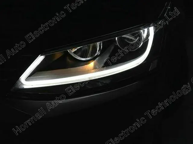 1 pair 60CM LED Flexible DRL Strip Daytime Running Lights With Turn Signal Tube Light White Yellow Switchback light | Автомобили и