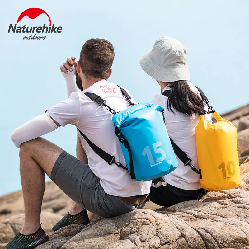 

Naturehike Outdoor Dry Wet Separation Waterproof Bag Snorkeling Drift Swimming Waterproof Storage Bag Beach 10L / 15L / 25L