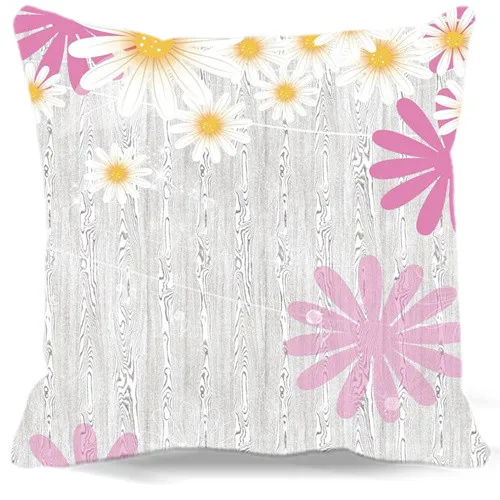 Детский чехол для подушки квадратная Мягкая Наволочка с изображением цветов и