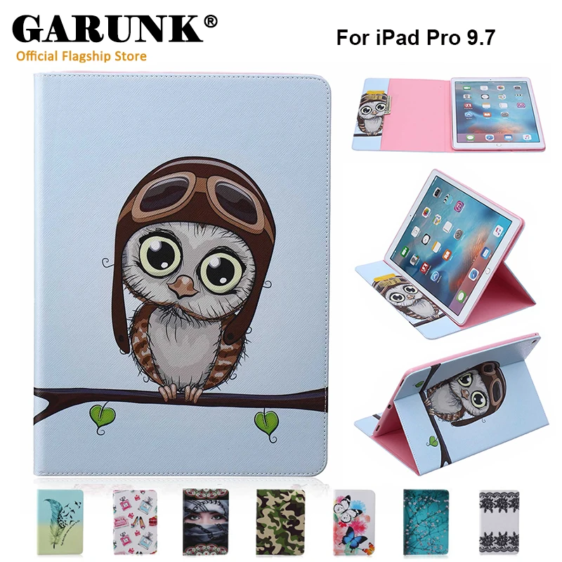 Чехол для iPad Pro 9 7 дюйма от garunk с рисунком милой совы кожаный защитный чехол