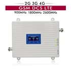 Усилитель сигнала с усилением 65 дБ, 2G 3G 4G GSM 900 + DCSLTE 1800 + FDD LTE 2600