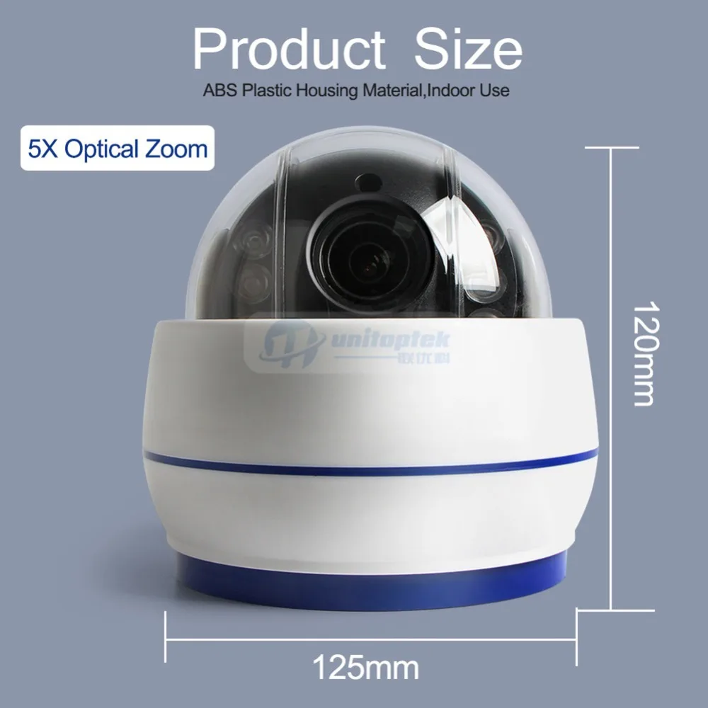 HD 1080P Беспроводная PTZ IP камера Wifi 5X оптический зум 2 7 13 5 мм скоростная купольная