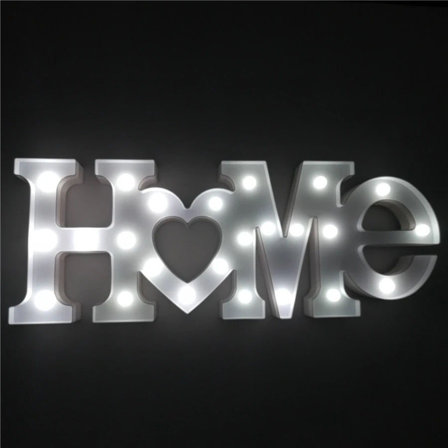Светодиодный настенный светильник с буквами сердечки для спальни свадьбы дня