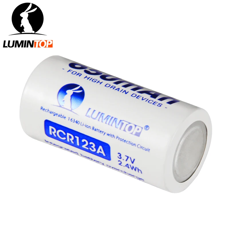 Lumintop 16340 RCR123A 3.7v Lithium-ion Rechargeable Battery | Освещение