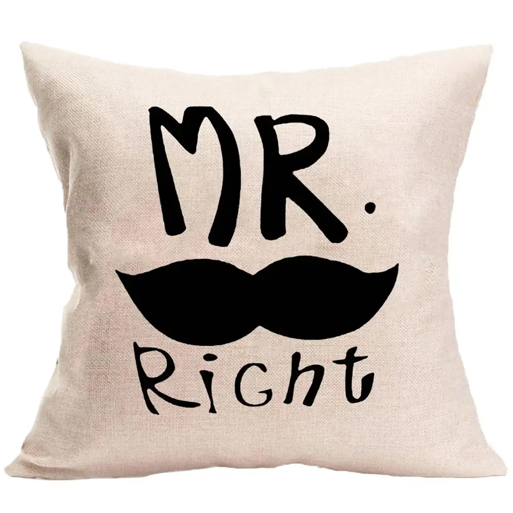 45*45 см из хлопка и льна Подушка с наволочкой «Love» надписи Mr Mrs, пледы Подушка, домашний декор Свадебные украшения декоративная наволочка