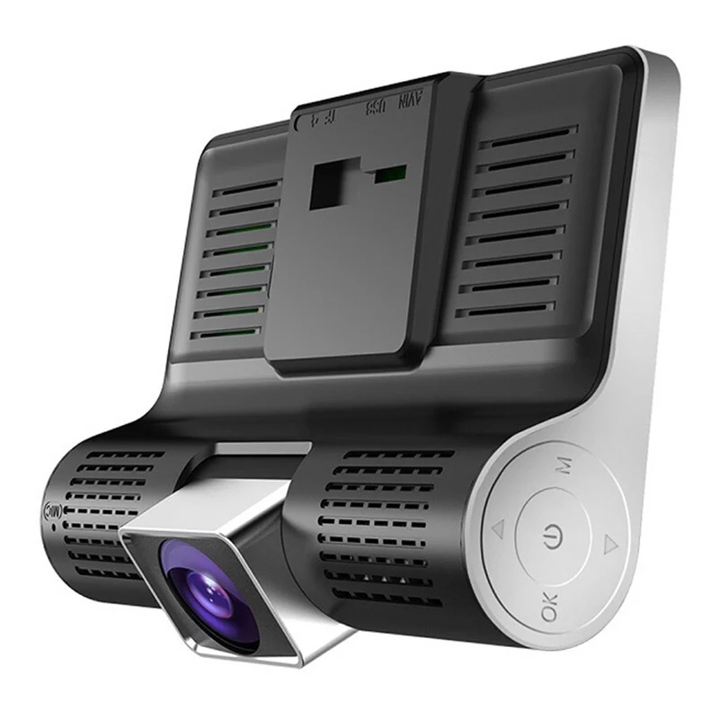 Двойной объектив Широкий формат Ночное видение HD 4 дюймовый Dash Cam