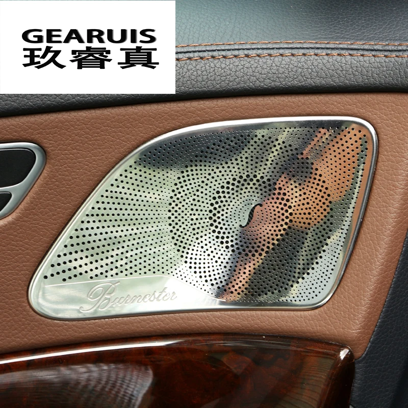 Автомобильный Стайлинг из нержавеющей стали аудио динамик дверь громкий отделка